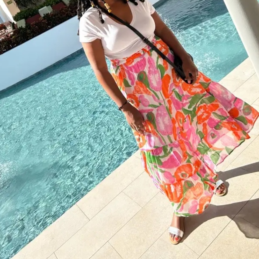 Banjanan Floral Agatha Skirt XL 🧡